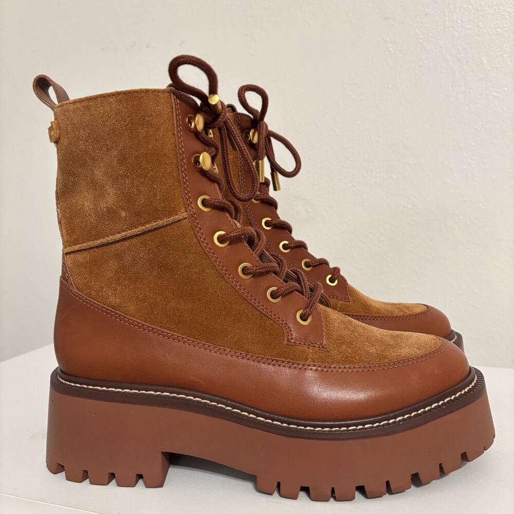 Sam Edelman Women’s Brown Elliott laced boots Size 6 New